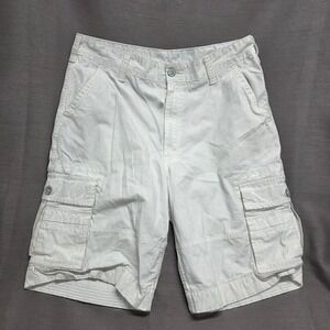 Levis White Cargo Shorts Mens 36 Y2K Vintage Cotton Utility Relaxed Fit White